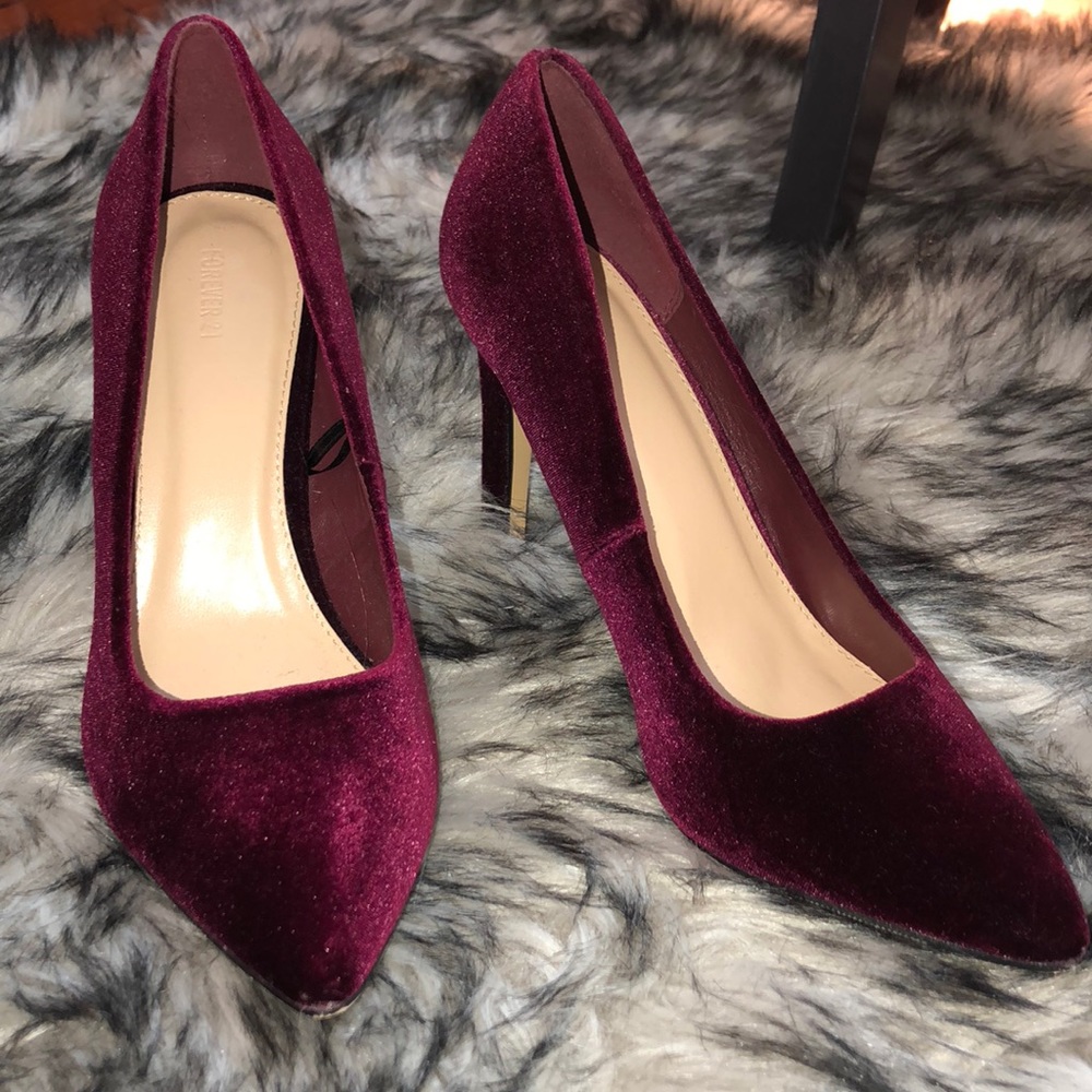 Velvet heels